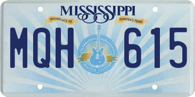 MS license plate MQH615