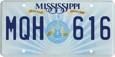 MS license plate MQH616