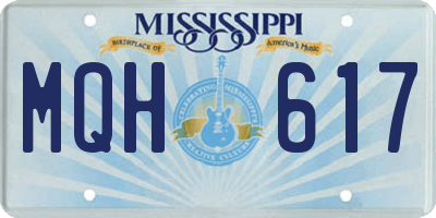 MS license plate MQH617