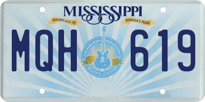 MS license plate MQH619