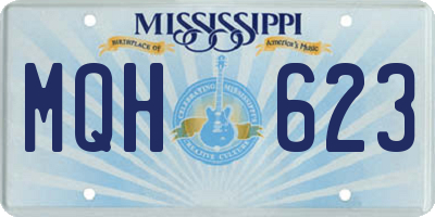 MS license plate MQH623