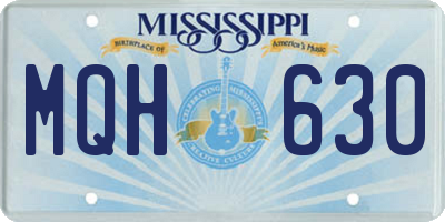 MS license plate MQH630