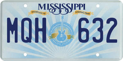 MS license plate MQH632