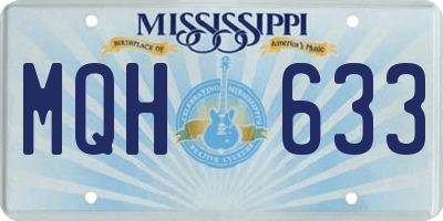 MS license plate MQH633