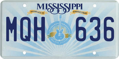 MS license plate MQH636