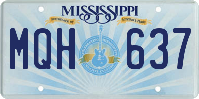 MS license plate MQH637
