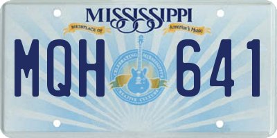 MS license plate MQH641