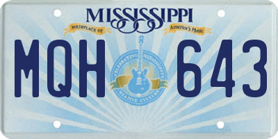 MS license plate MQH643