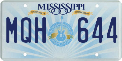 MS license plate MQH644