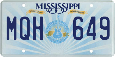 MS license plate MQH649