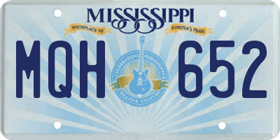 MS license plate MQH652