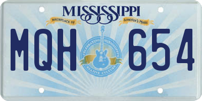 MS license plate MQH654