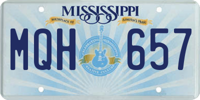 MS license plate MQH657