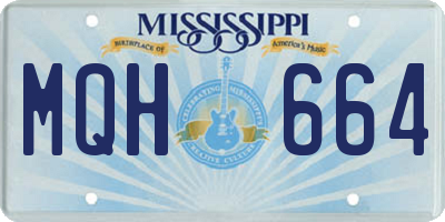 MS license plate MQH664