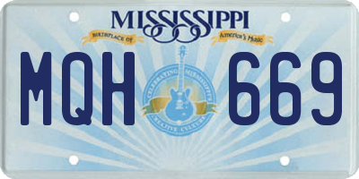 MS license plate MQH669