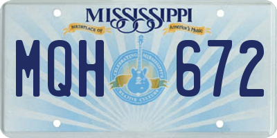 MS license plate MQH672