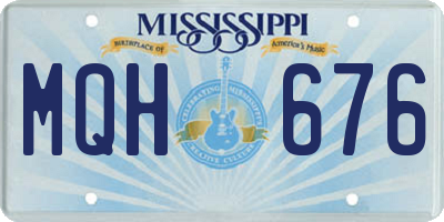 MS license plate MQH676