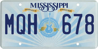 MS license plate MQH678