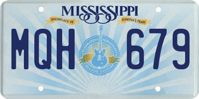MS license plate MQH679