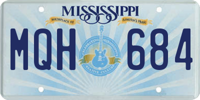 MS license plate MQH684