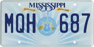 MS license plate MQH687