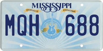 MS license plate MQH688