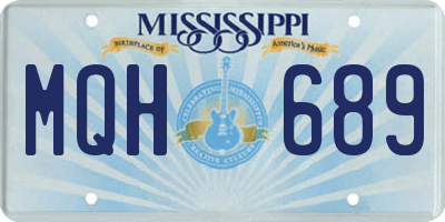 MS license plate MQH689