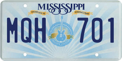 MS license plate MQH701