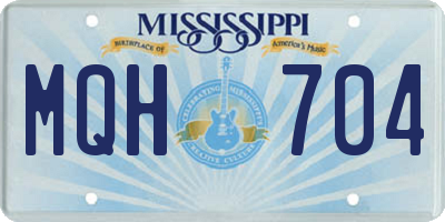 MS license plate MQH704