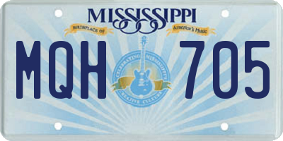 MS license plate MQH705
