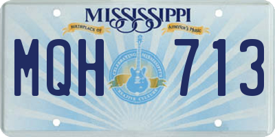 MS license plate MQH713