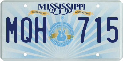 MS license plate MQH715