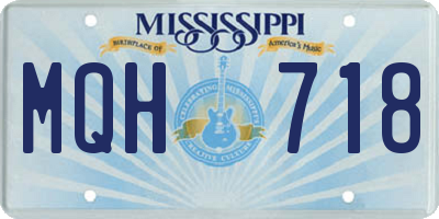 MS license plate MQH718