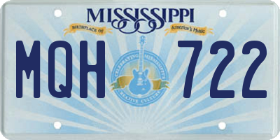 MS license plate MQH722