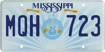 MS license plate MQH723