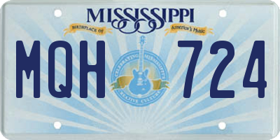MS license plate MQH724