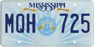 MS license plate MQH725