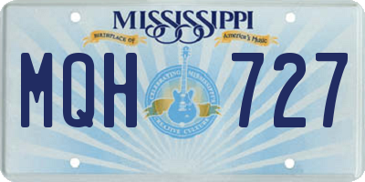 MS license plate MQH727
