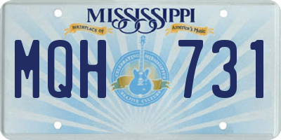 MS license plate MQH731