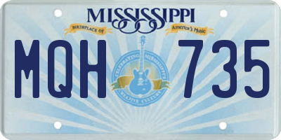 MS license plate MQH735