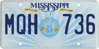 MS license plate MQH736