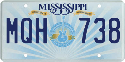 MS license plate MQH738