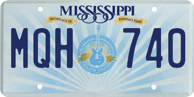 MS license plate MQH740