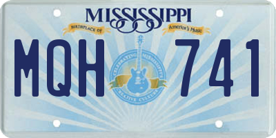MS license plate MQH741