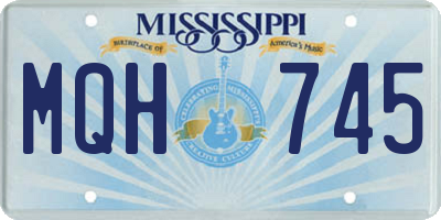 MS license plate MQH745