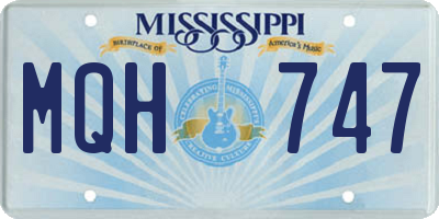 MS license plate MQH747