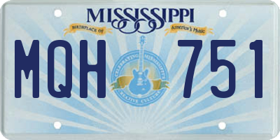 MS license plate MQH751