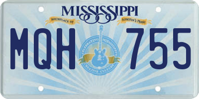 MS license plate MQH755