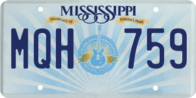 MS license plate MQH759