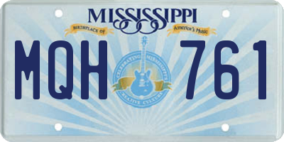 MS license plate MQH761
